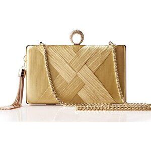 Women Gold Clasp Imported Purses Handbags Suitable for evening party